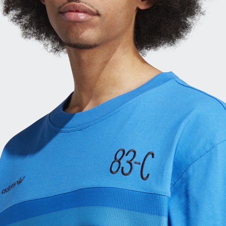 83-c Camiseta Pássaro Azul Adidas