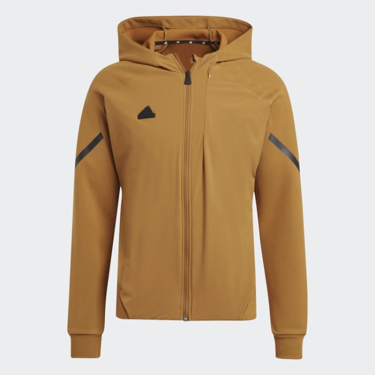 Jaqueta Premium Com Zíper Completo Projetada Em Bronze 4 Gameday Adidas