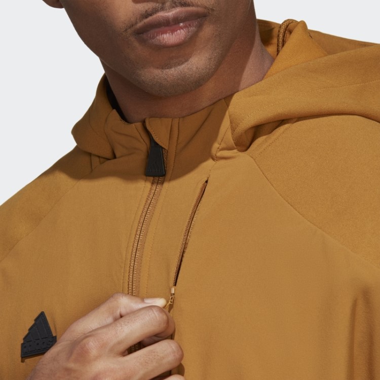 Jaqueta Premium Com Zíper Completo Projetada Em Bronze 4 Gameday Adidas