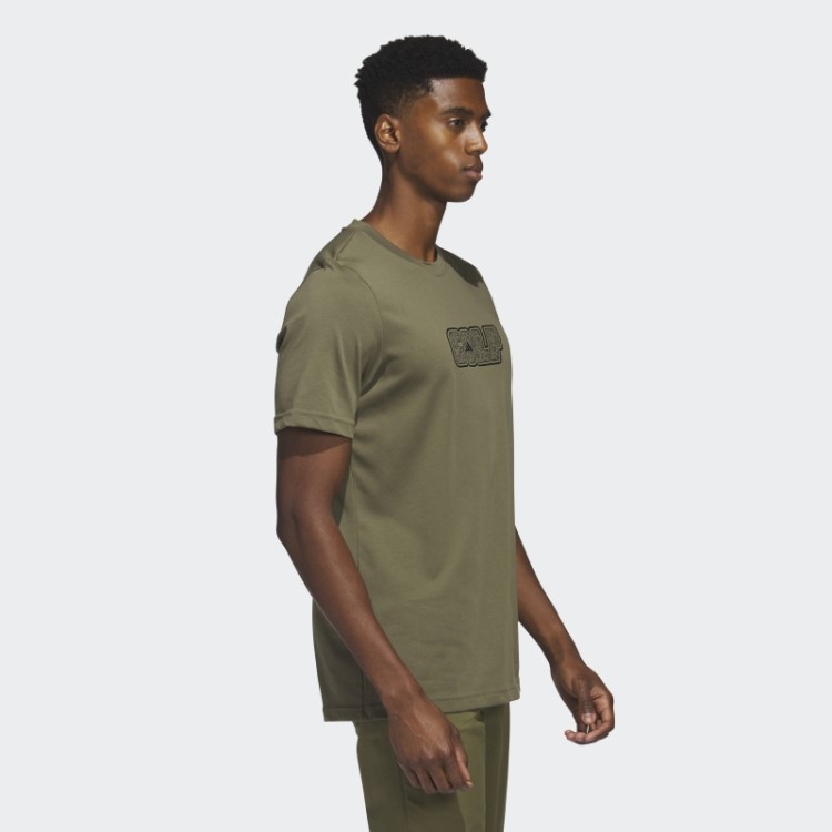 Camiseta De Golfe Adidas Verde-oliva