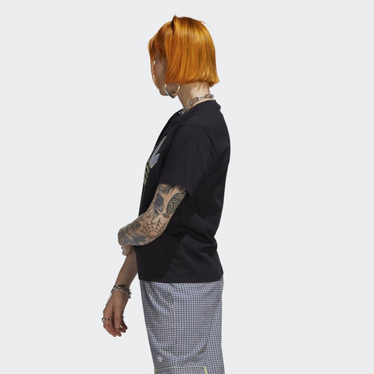 Camiseta Com Aplicação De Trevo Adidas Preta
