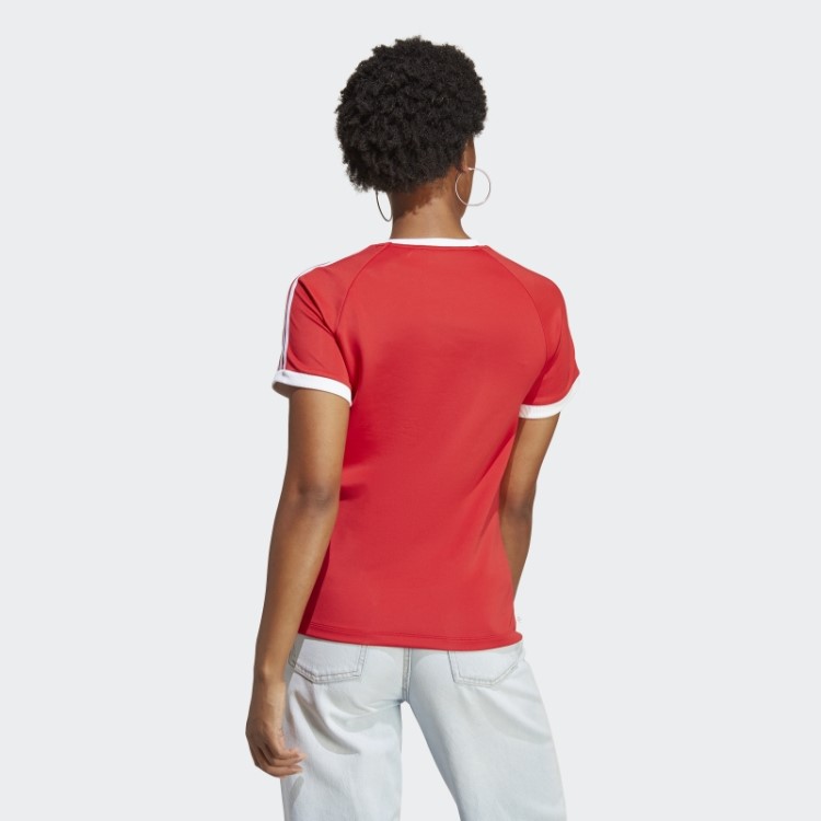Adicolor Classics T-shirt Slim Com As 3 Riscas Escarlate Adidas