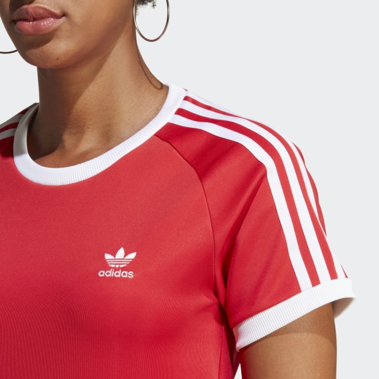 Adicolor Classics T-shirt Slim Com As 3 Riscas Escarlate Adidas