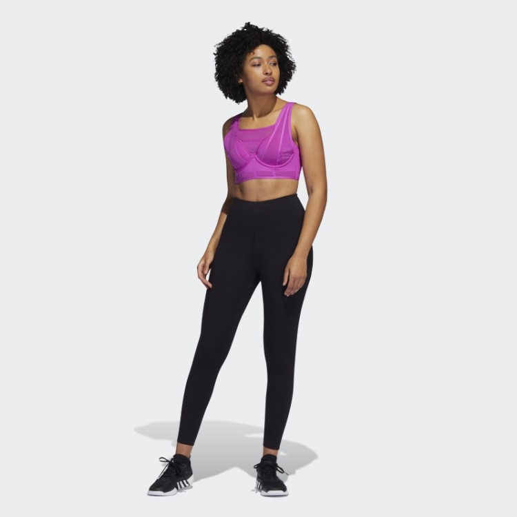 Sutiã De Treinamento De Alto Suporte Rosa Tlrd Impact Luxe Da Adidas