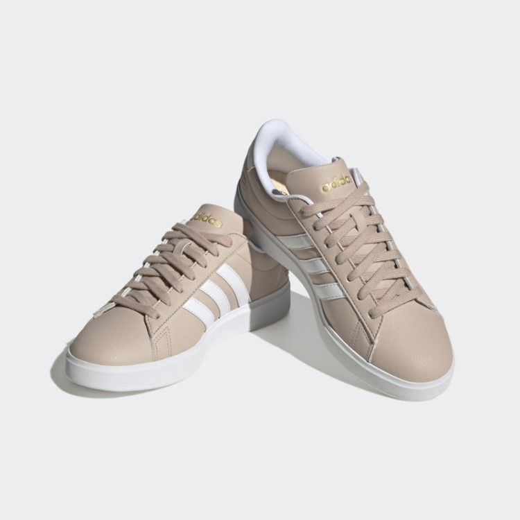 Taupe Adidas Grand Court Cloudfoam Estilo De Vida Court Comfort Shoes