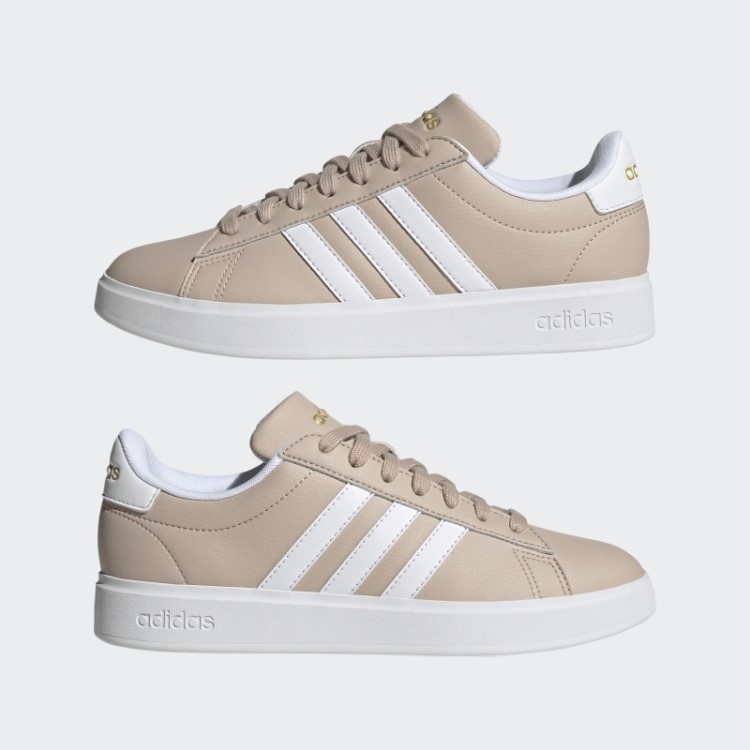 Taupe Adidas Grand Court Cloudfoam Estilo De Vida Court Comfort Shoes