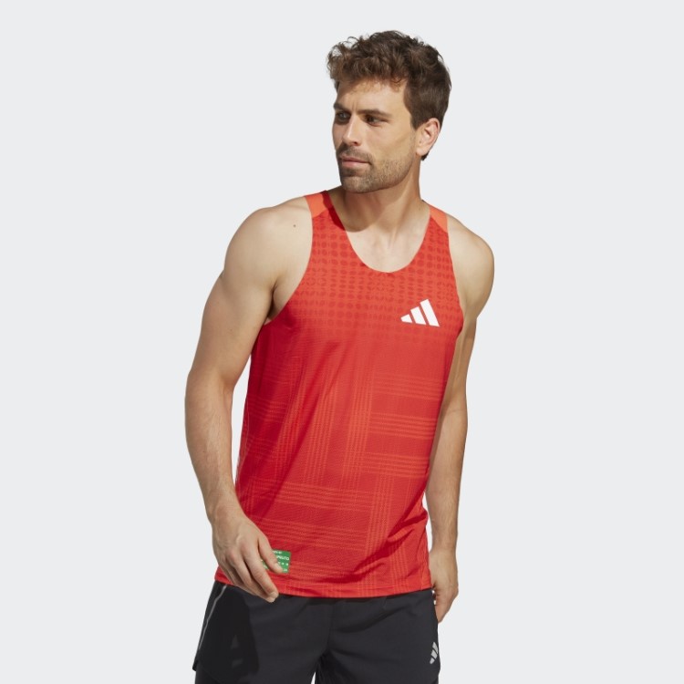 Adidas Laranja Adizero Rhonex Kipruto Assinatura Singlet