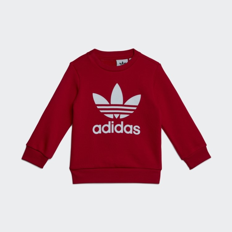 Conjunto De Moletom Da Tripulação Escarlate Adidas