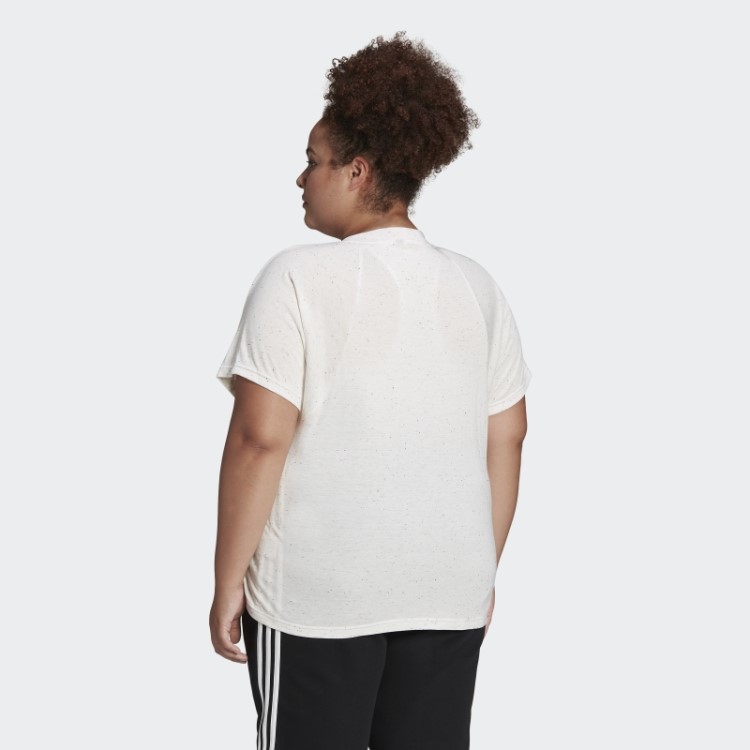 Camiseta Adidas Future Icons Winners 3.0 (tamanho Grande) Branca Melange