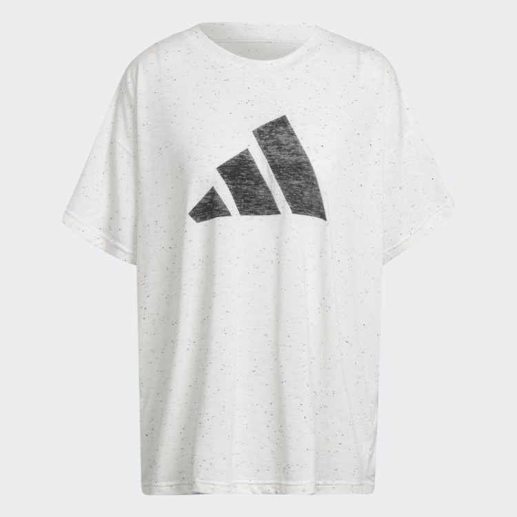 Camiseta Adidas Future Icons Winners 3.0 (tamanho Grande) Branca Melange