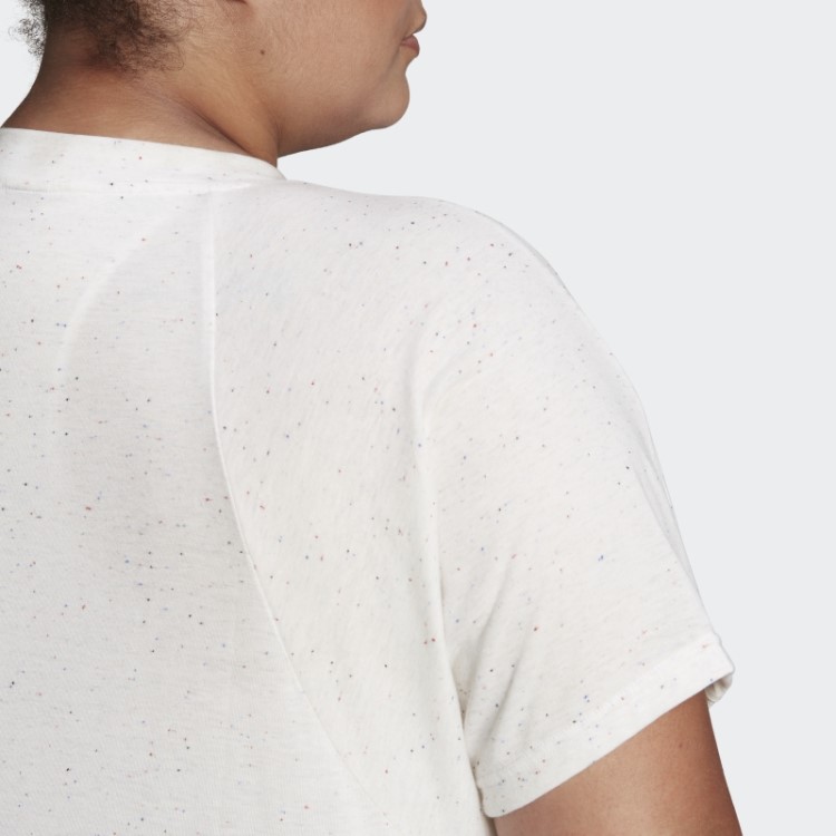 Camiseta Adidas Future Icons Winners 3.0 (tamanho Grande) Branca Melange