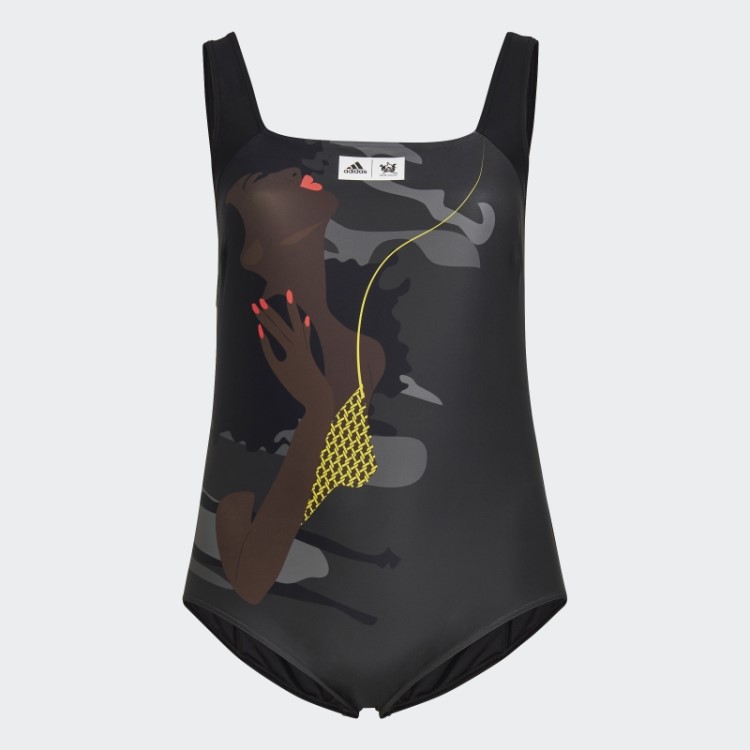 Maiô Thebe Magugu (plus Size) Carbono Adidas