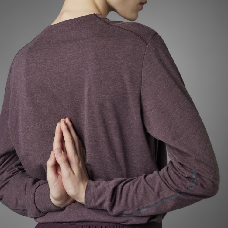 Camisa De Manga Comprida De Ioga De Equilíbrio Autêntico Adidas