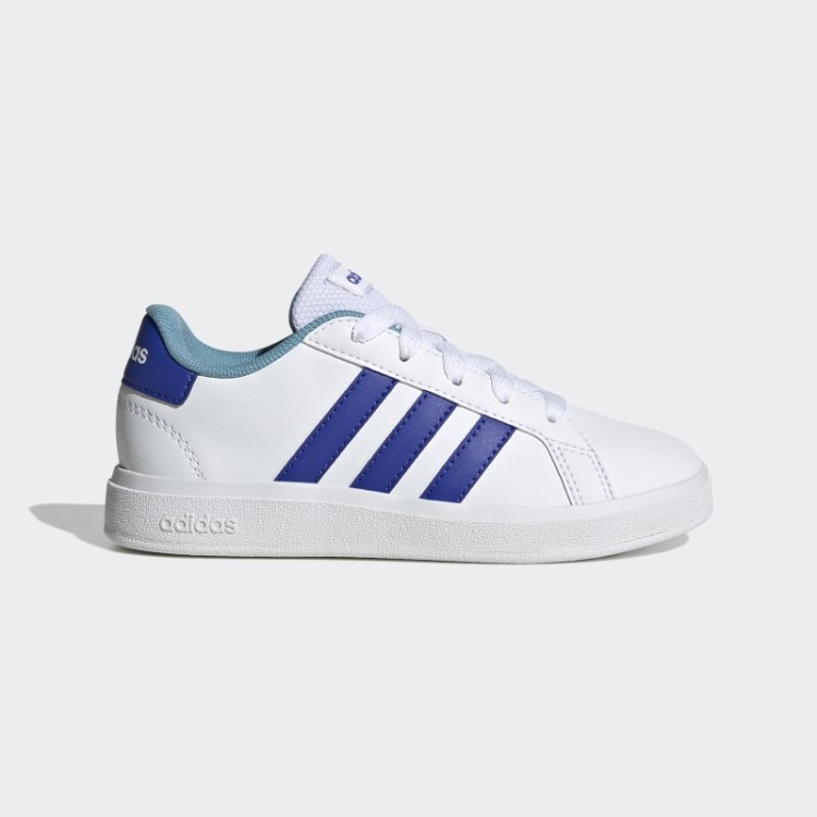 Grand Court Tênis Estilo Tênis Com Cadarço Branco Adidas