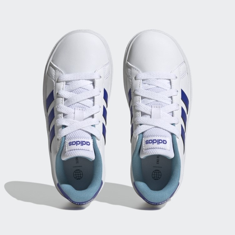 Grand Court Tênis Estilo Tênis Com Cadarço Branco Adidas