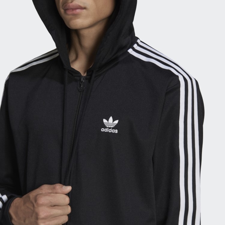 Jaqueta Adidas Adicolor Classics Preta Com Capuz E Zíper Completo