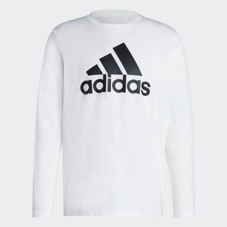 Camiseta Manga Longa Branca Adidas Essentials