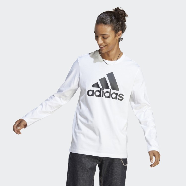 Essentials Camiseta Manga Longa Adidas Branca