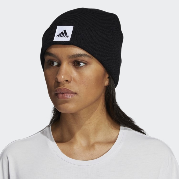 Gorro Preto Adidas Dobrado 1x1