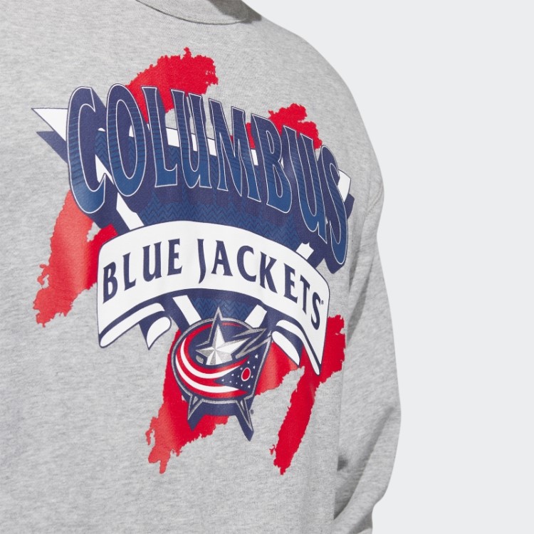 Jaqueta Azul Cinza Médio Moletom Vintage Da Tripulação Adidas