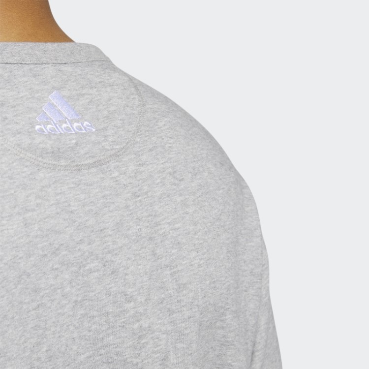 Jaqueta Azul Cinza Médio Moletom Vintage Da Tripulação Adidas