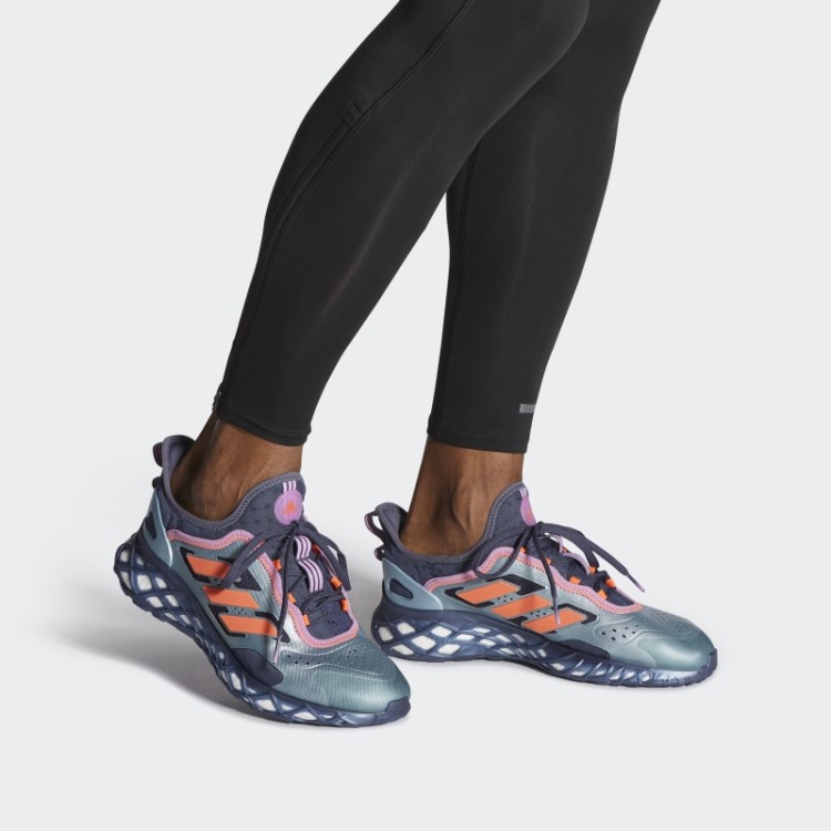 Adidas Grey Met Web Boost Tênis De Estilo De Vida Esportivo Para Corrida