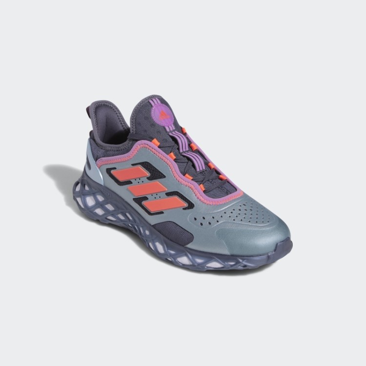 Adidas Grey Met Web Boost Tênis De Estilo De Vida Esportivo Para Corrida