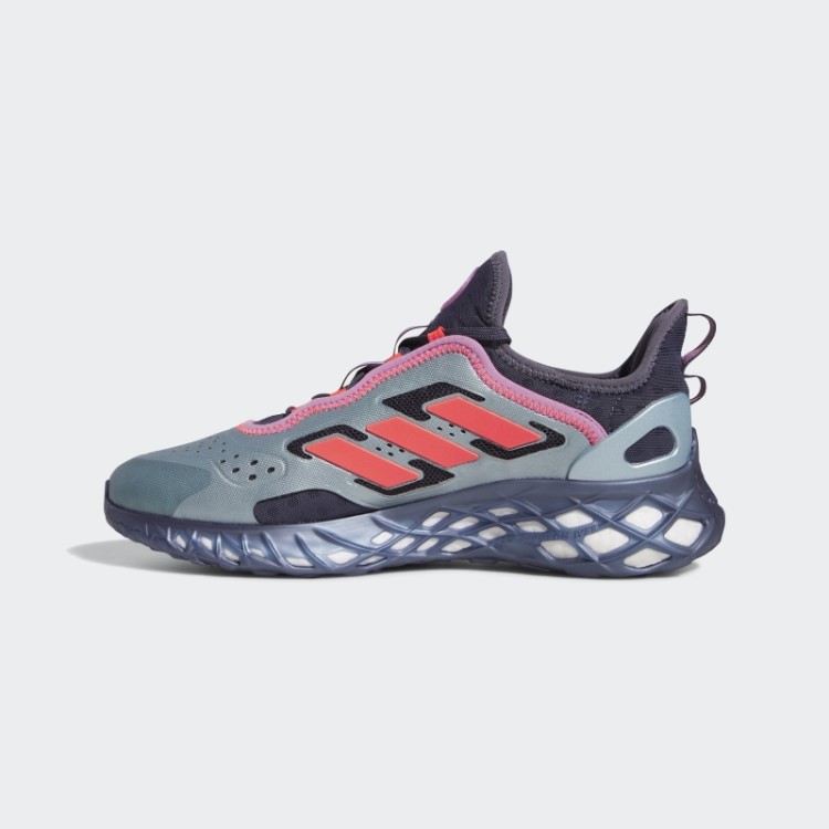 Adidas Grey Met Web Boost Tênis De Estilo De Vida Esportivo Para Corrida