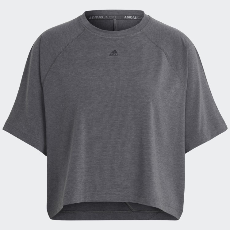 Camiseta Aeroready Wrap Back Adidas Cinza Escuro Urze