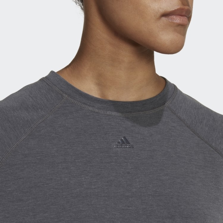 Camiseta Aeroready Wrap Back Adidas Cinza Escuro Urze