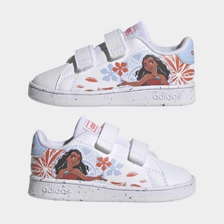 Adidas X Disney Advantage Moana Sapatos De Velcro Fashion Branco