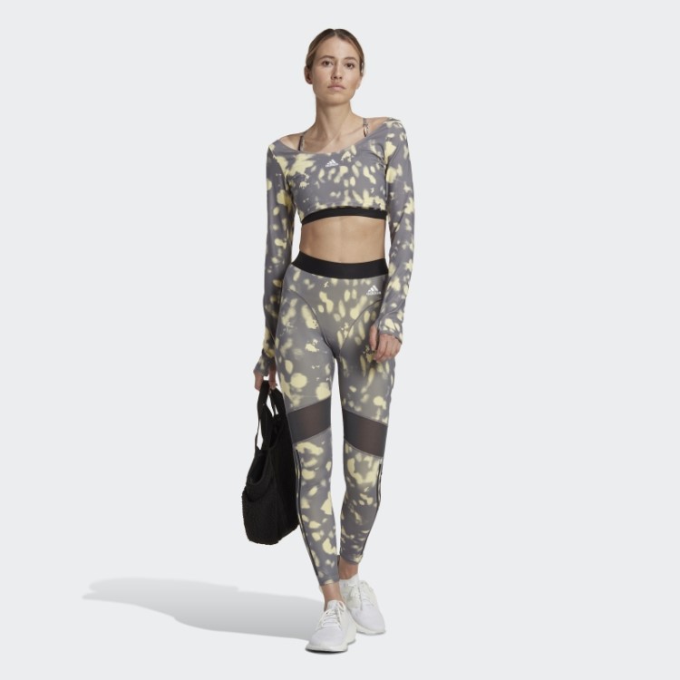 Legging Amarela Com Estampa Hyperglam 7/8 Adidas