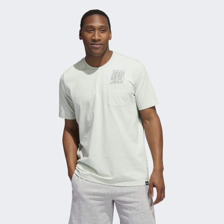 Camiseta Adidas Green Dynamic Sport Com Bolso Gráfico
