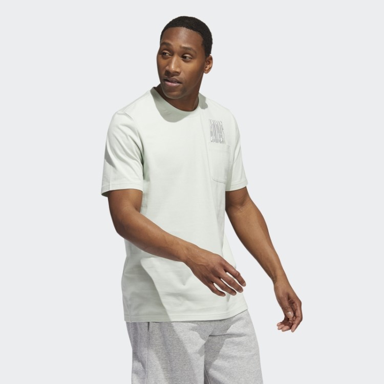 Camiseta Adidas Green Dynamic Sport Com Bolso Gráfico