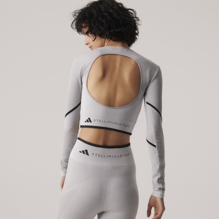 Mgh Cinza Sólido Quente Adidas By Stella Mccartney Truestrength Blusa De Manga Longa