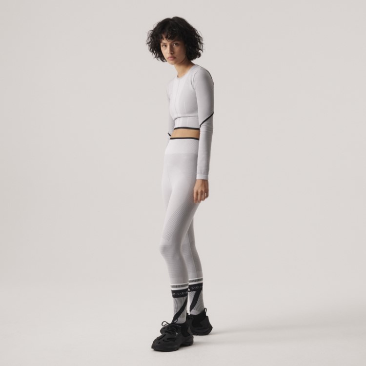 Mgh Cinza Sólido Quente Adidas By Stella Mccartney Truestrength Blusa De Manga Longa