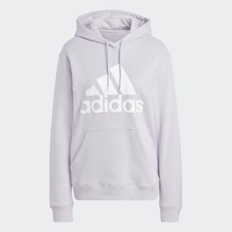 Moletom Com Capuz Regular French Terry Silver Dawn Essentials Com Logo Grande Adidas