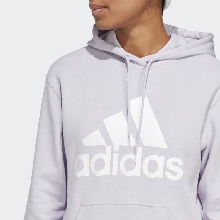 Moletom Com Capuz Regular French Terry Silver Dawn Essentials Com Logo Grande Adidas