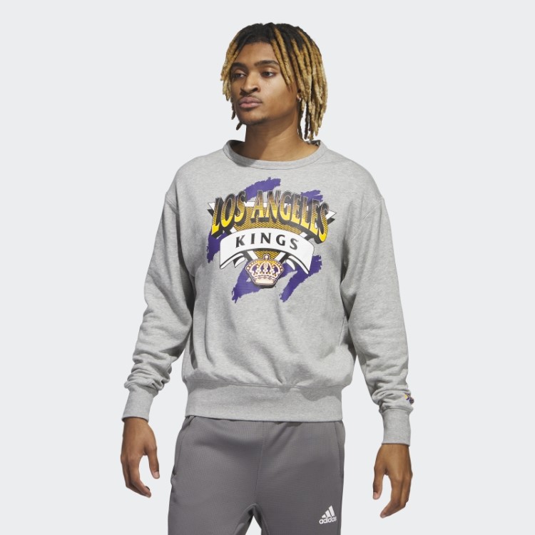 Adidas Moletom Cinza Médio Kings Vintage Crew