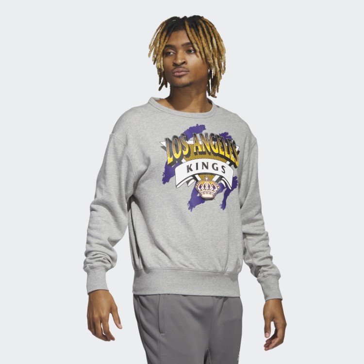 Adidas Moletom Cinza Médio Kings Vintage Crew