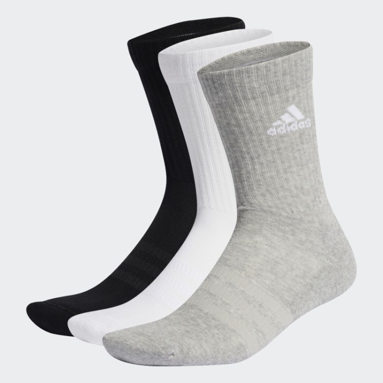 Meias Da Moda Adidas Pretas Acolchoadas 3 Pares