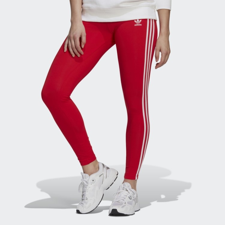 Meia-calça Vermelha Adicolor Classics Com As Três Listras