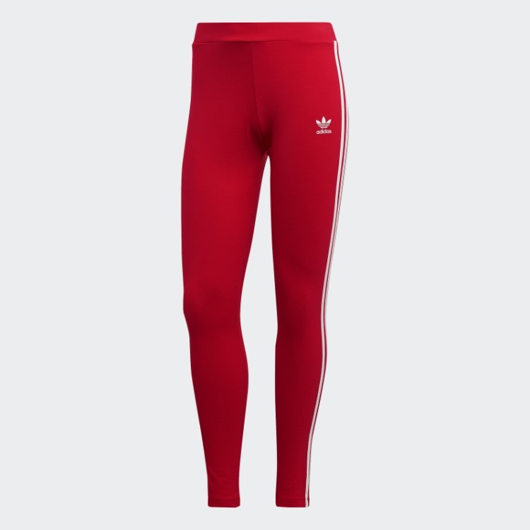 Meia-calça Vermelha Adicolor Classics Com As Três Listras