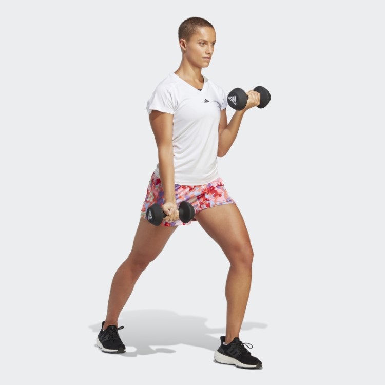 Aeroready Train Essentials Minimal Branding Camiseta Branca Com Decote Em V Adidas