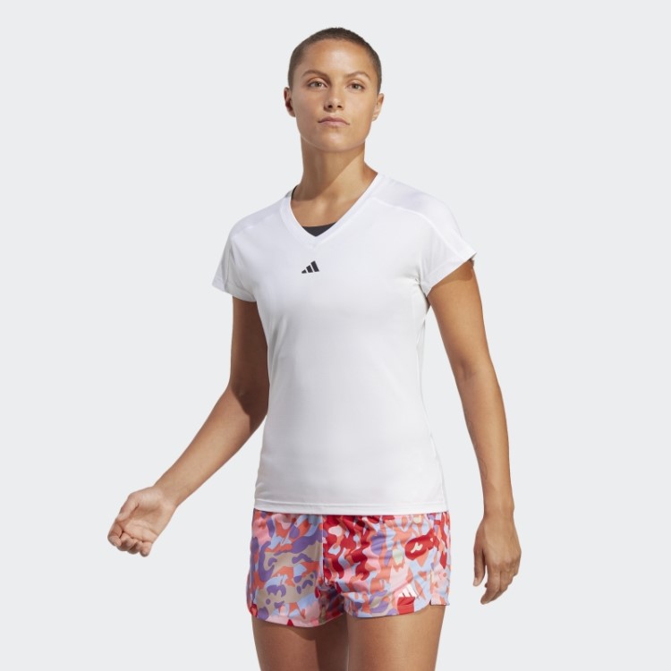 Camiseta Aeroready Train Essentials Minimal Branding Com Decote Em V Adidas