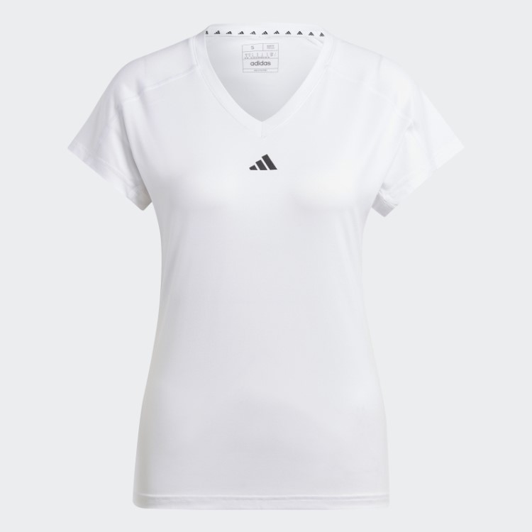 Camiseta Aeroready Train Essentials Minimal Branding Com Decote Em V Adidas