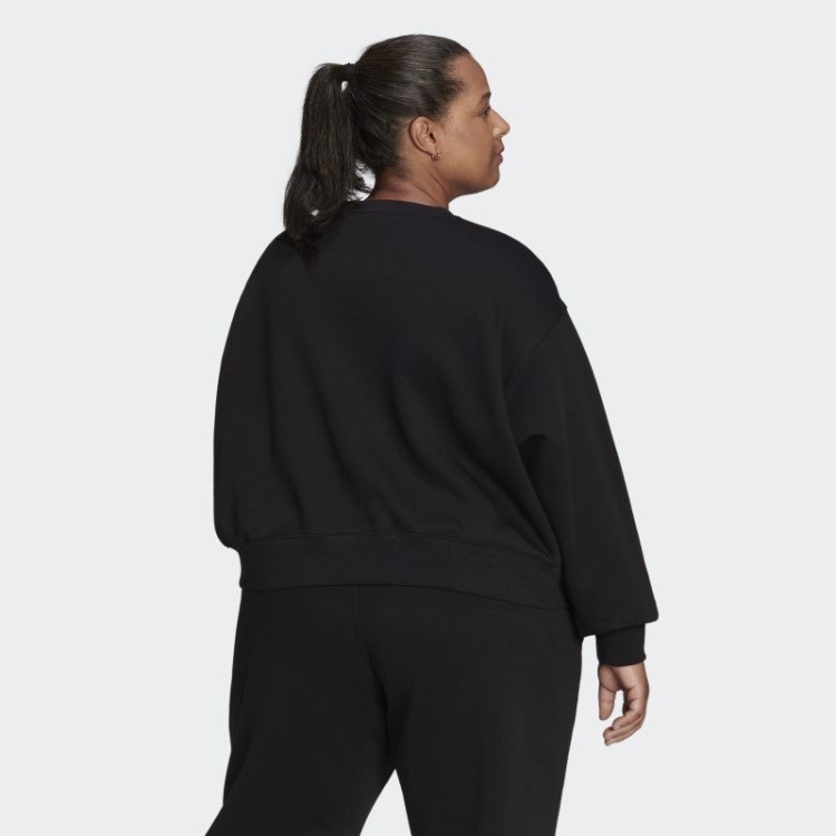 Moletom Adicolor Essentials Crew (tamanho Grande) Preto Adidas