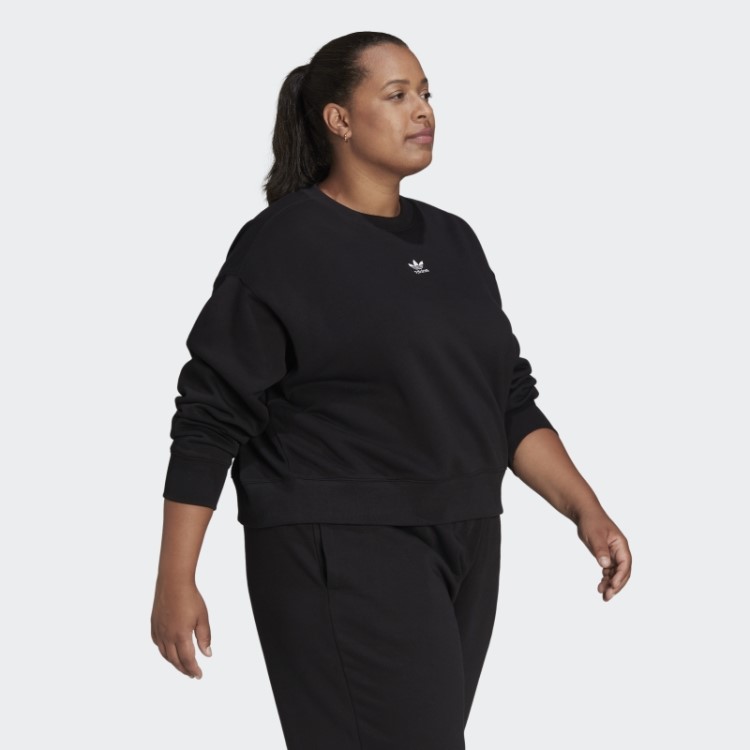 Moletom Adicolor Essentials Crew (tamanho Grande) Preto Adidas