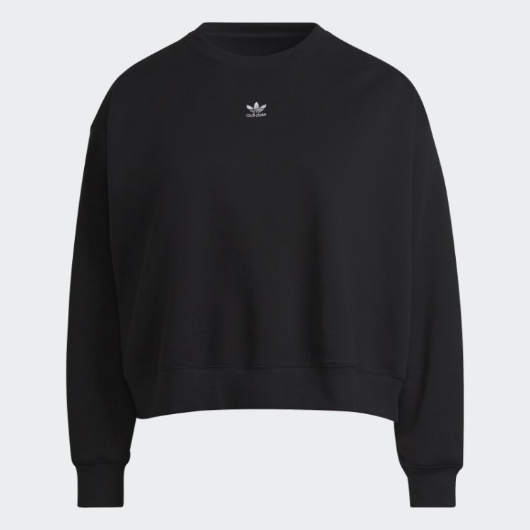 Moletom Adicolor Essentials Crew (tamanho Grande) Preto Adidas
