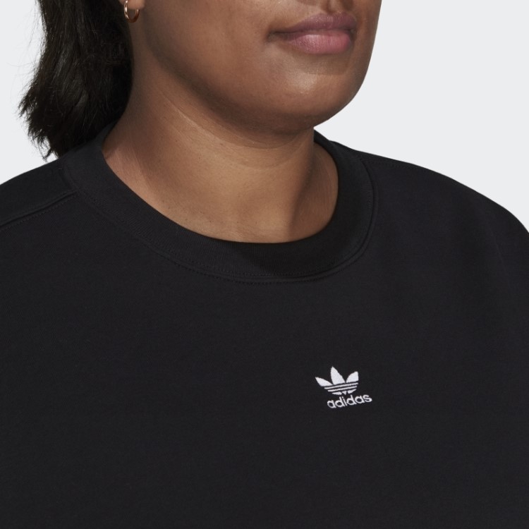 Moletom Adicolor Essentials Crew (tamanho Grande) Preto Adidas
